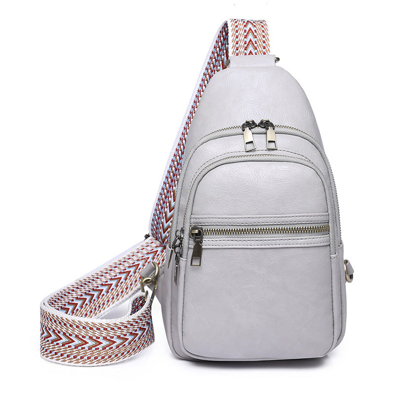 Wholesale PU Retro Crossbody Chest Bag